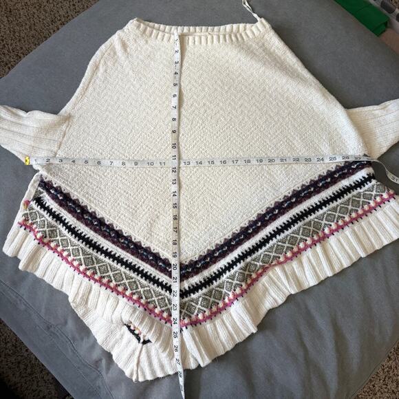 Anthropologie Sleeping on Snow Woodland Stroll poncho sweater S boho softgirl - Picture 12 of 12